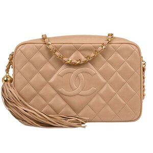Chanel Beige Lambskin Camera Bag Small 166597